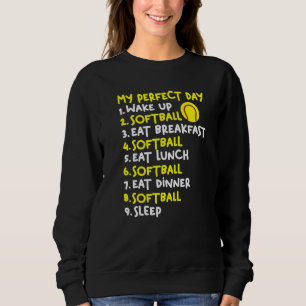 Boll Sport Softball Player Mjuk på Perfekten T Shirt