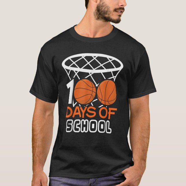 Boll Sport Student 100-dagarsbasket 100 dagar O T Shirt (Framsida)