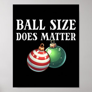 Boll Storlek är Funny Manar Raunchy Julgage Poster