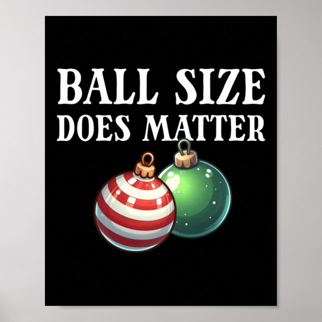 Boll Storlek är Funny Manar Raunchy Julgage Poster (Framsidan)