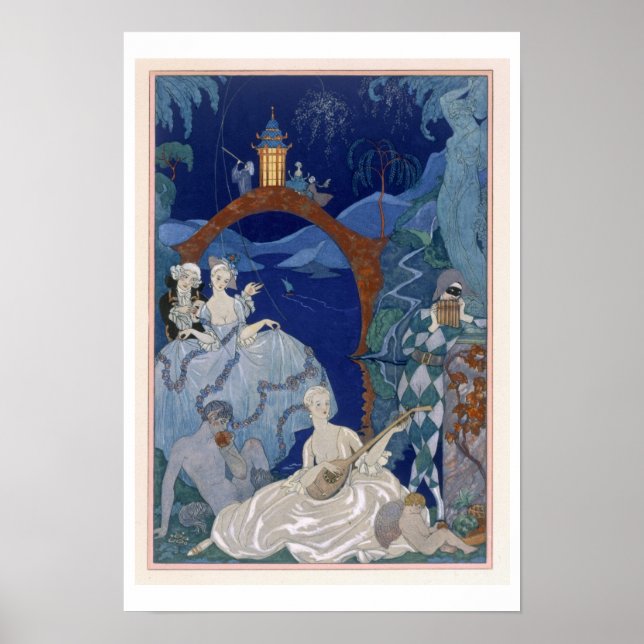 Boll under Blå Måne, illustration för Fetes Poster (Framsidan)