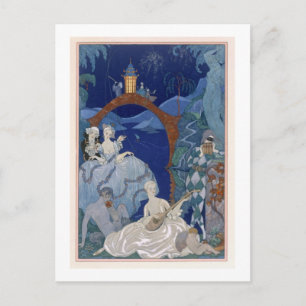 Boll under Blå Måne, illustration för Fetes Vykort