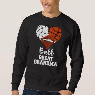 Boll Underbar Grandma Heart Volleyball Basketball Lång Ärmad Tröja