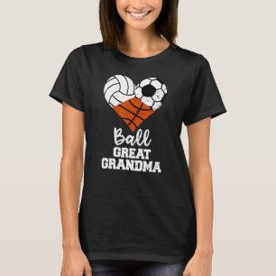 Boll Underbar mormor Heart Volleyball Ococcer Bask T Shirt