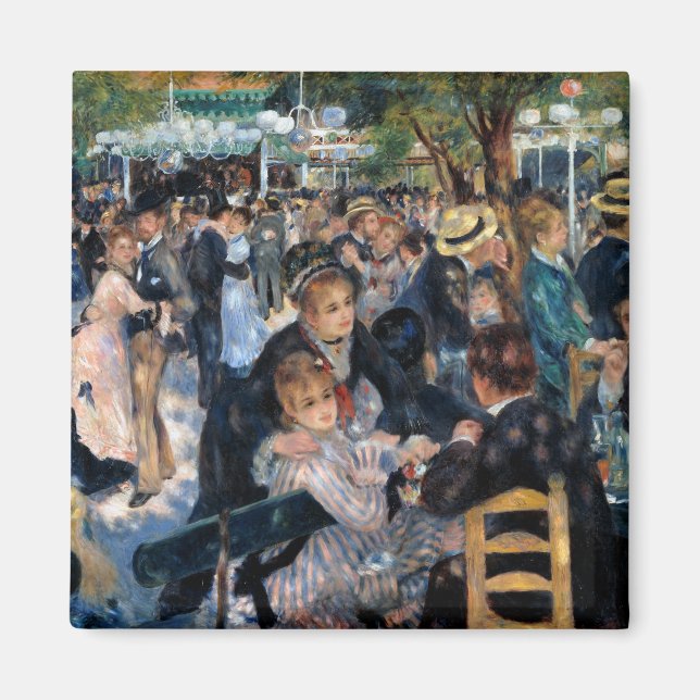 Boll vid Moulin de la Galette, Auguste Renoir Magnet (Framsidan)