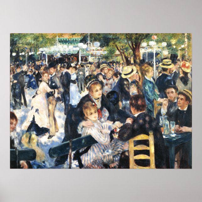 Boll vid Moulin de la Galette Party Renoir Poster (Framsidan)