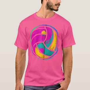 Boll Volleyball Player Girl Women Yin Yang Volleyb T Shirt