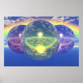 Bollar 2 - Onaturligt regnbåge Poster