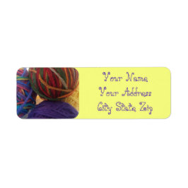 Bollar Adressetiketter av garn Returadress Etikett