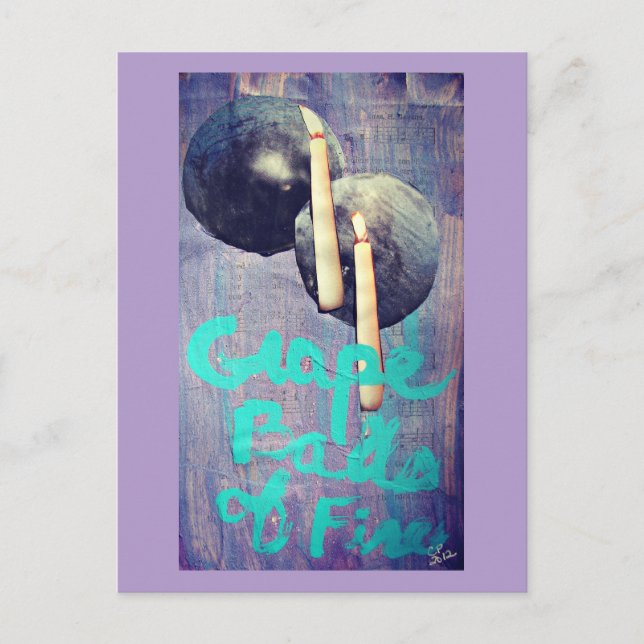 Bollar av brandkollage vykort (Framsida)