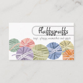 Bollar av garn av trikå visitkort