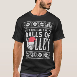 Bollar av Volley Julafton Volleyball Ugly jul Swe T Shirt