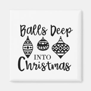 Bollar Deep in till jultomten Julafton Magnet