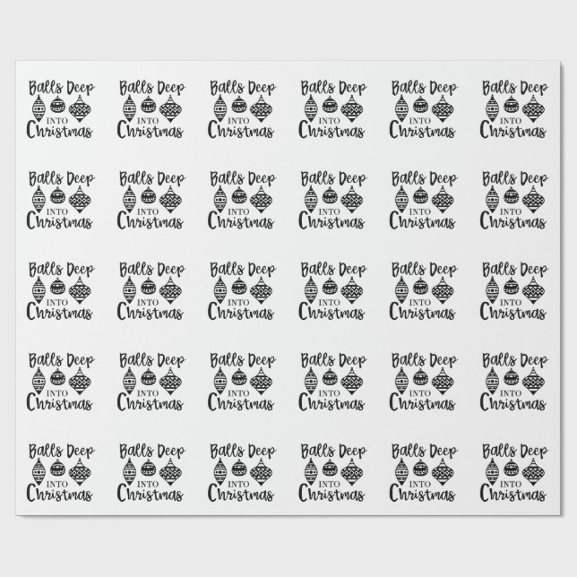 Bollar Deep in till jultomten Julafton Presentpapper (Platt)