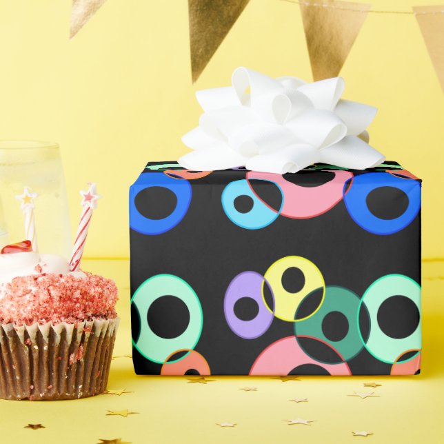 Bollar-design för Rainbow Billiard Presentpapper (Födelsedagsfest)