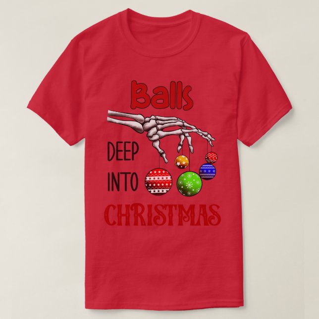Bollar djupt in i jul t shirt (Design framsida)