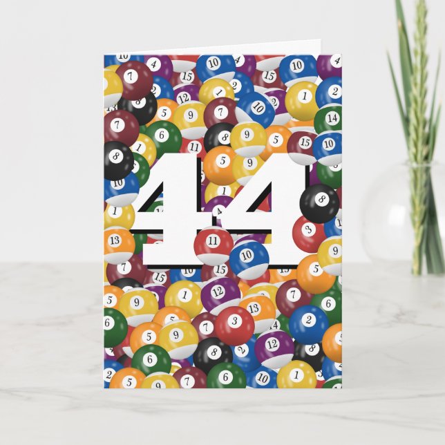 Bollar för 44:e födelsedagen kort (Framsida)