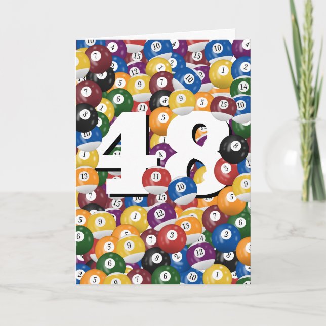 Bollar för 48:e födelsedagen kort (Framsida)