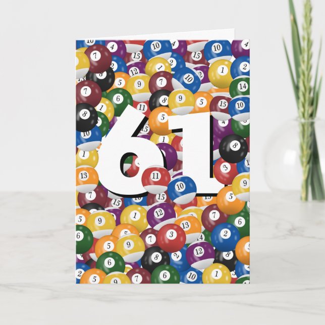 Bollar för 61:a födelsedagen kort (Framsida)