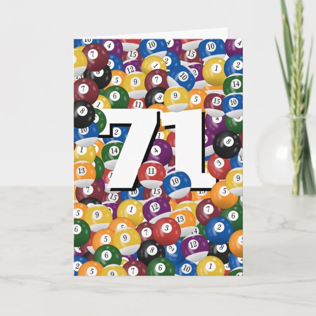 Bollar för 71:a födelsedagen kort (Framsida)