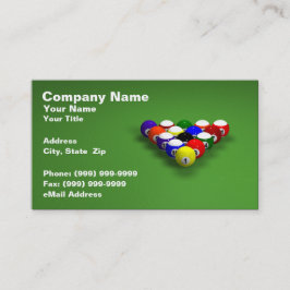 bollar för Billiard 3D Visitkort