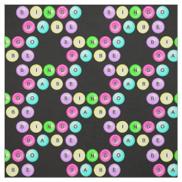 Bollar för BingoBabeBingo på svart Tyg