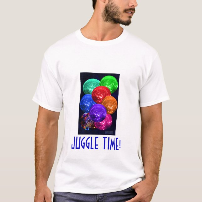 Bollar för neonCyrstal utrymme T-shirt (Framsida)