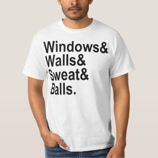 Bollar för Windows väggsvett T-shirt