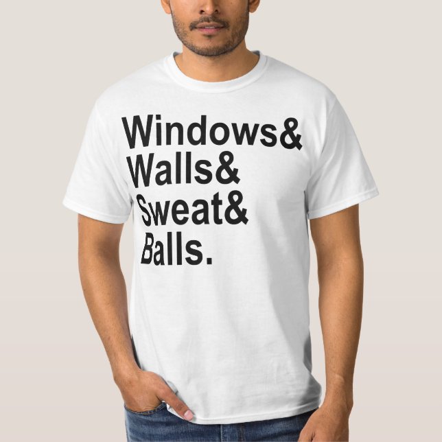 Bollar för Windows väggsvett T-shirt (Framsida)