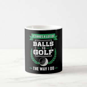 Bollar Golf Player Golfer Golfing Sports Funny Kaffemugg