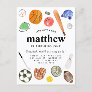 Bollar Kid Boy Birthday Vykort