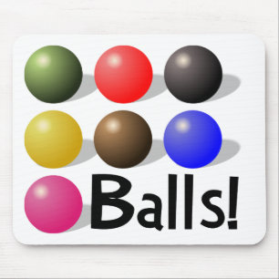 Bollar Mousepad för Snookerspelare och ALLA! Musmatta