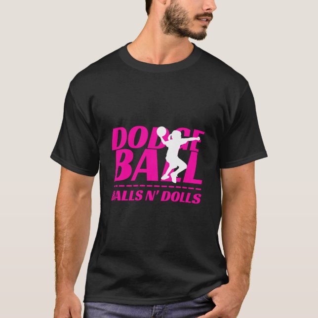 Bollar N Dolls Dodgeball Tournament Team Namn Matc T Shirt (Framsida)