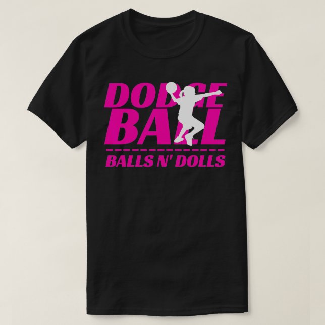 Bollar N Dolls Dodgeball Tournament Team Namn Matc T Shirt (Design framsida)