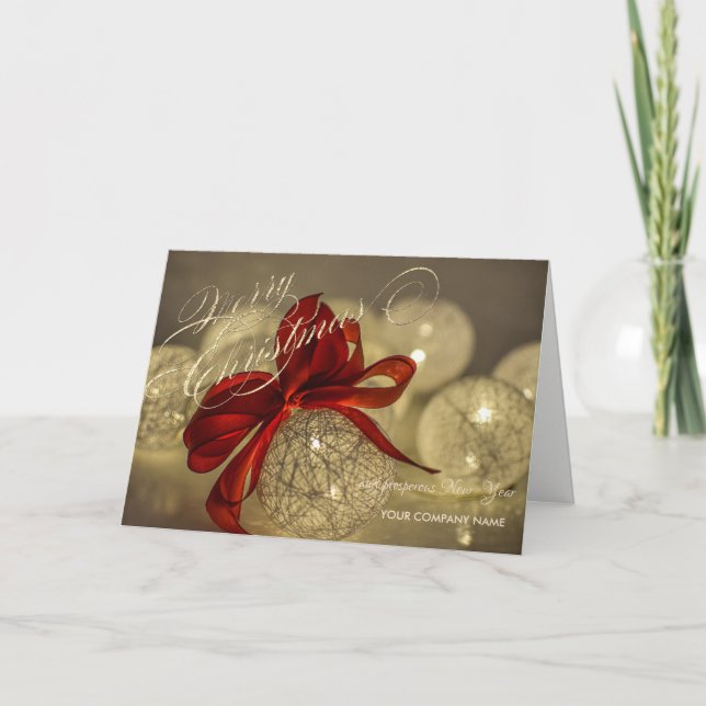 Bollar Red Bow Company Hälsning Helgkort (Framsida)