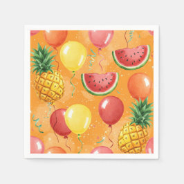 Bollar, vattenmeloner, ananas, av Natasha Us Pappersservett