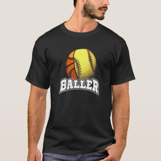 Bollflicka basketboll softboll t shirt