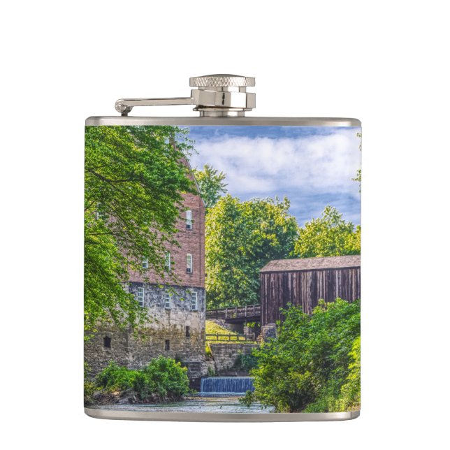 Bollinger Mill och Burfordville täckte bron Fickplunta (Framsidan)