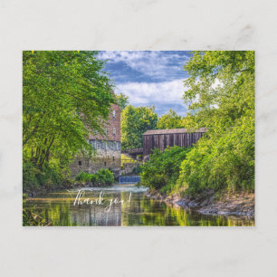Bollinger Mill och Burfordville täckte bron Vykort