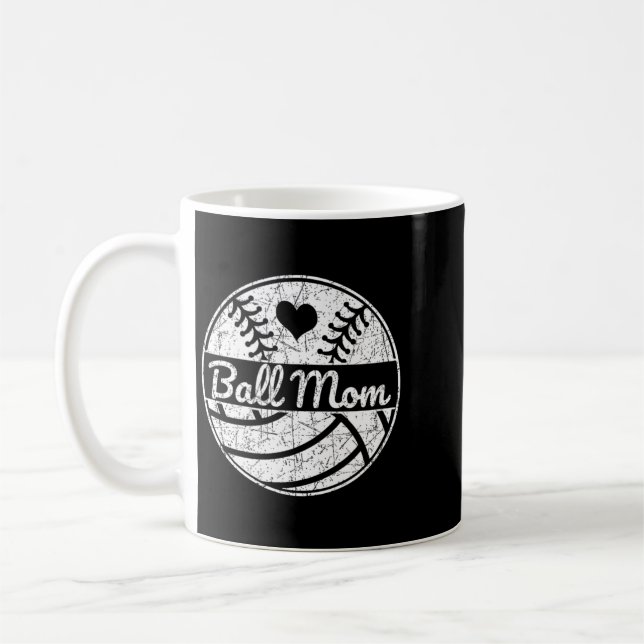 Bollmamma Halvbaseboll Softboll Halvvolleyboll Kaffemugg (Vänster)