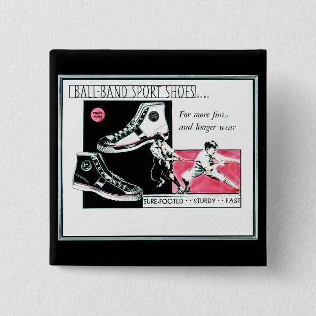 Bollmusikbandsporten skor från Mishawaka, Indiana Knapp (Framsida)