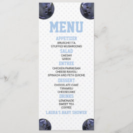 Bollning Ball Sports Blue Baby Shower Food Meny