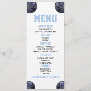 Bollning Ball Sports Blue Baby Shower Food Meny