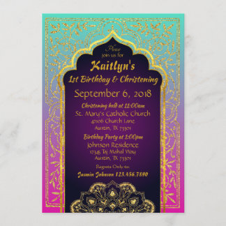 Bollywood Arabian Nights Birthday Christing Inbjudningar