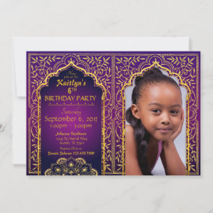 Bollywood Arabian Nights Birthday-inbjudan Inbjudningar