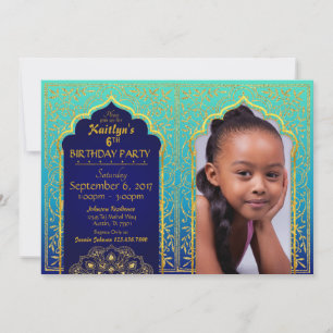Bollywood Arabian Nights Birthday-inbjudan Inbjudningar