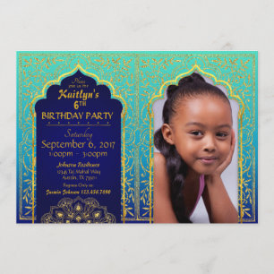 Bollywood Arabian Nights Birthday-inbjudan Inbjudningar