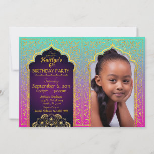 Bollywood Arabian Nights Birthday-inbjudan Inbjudningar