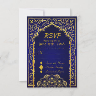 Bollywood Arabian Nights Bröllop OSA Card Kort