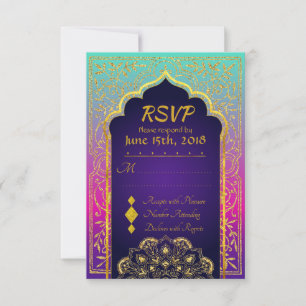 Bollywood Arabian Nights Bröllop OSA Card Kort